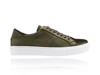 Lureaux Corduroy Green Sneakers -  - Handgemaakte Nette Schoenen Voor Heren