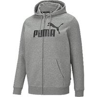 PUMA Essential Big Logo Full-Zip Hoodie Grijs Zwart