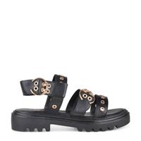 PS Poelman Saturno leren sandalen met studs zwart