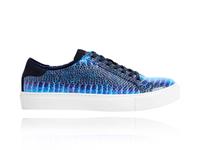 Lureaux Blue Dino Sneakers -  - Handgemaakte Nette Schoenen Voor Heren