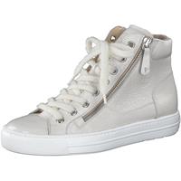 Paul Green Knautschlack/m. Calf Ivory Sneakers High weiß Damen 