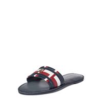 tommyhilfiger TOMMY HILFIGER Corporate Flat Leather Mule FW0FW05771 Deserty Sky DW5