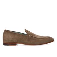 Manfield Taupe suède loafers