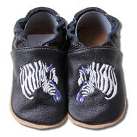 HOBEA-Germany Kinderschuhe Zebra schwarz 18/19 (6 - 12 Monate) Krabbelsohle