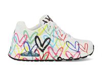 Skechers Sneakers met sleehak UNO-SPREAD THE LOVE met opvallende graffitiprint