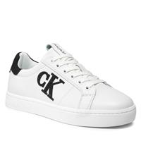 Calvin Klein Jeans Cupsole Laceup Sneaker Logo YM0YM0028501W White/Black 01W