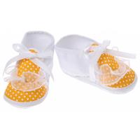 Junior Joy Babyschoenen Newborn Meisjes Wit/geel Met Stippen