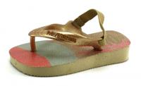 Stoute-schoenen.nl Havaianas slippers Baby Brasil logo Beige / Khaki HAV28