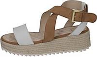 GERRY WEBER, Sandale Bari 03, Weiss-Braun in weiß, Sandalen für Damen