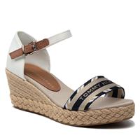 Tommy Hilfiger Sleehaksandaaltjes CORPORATE WEBBING LOW WEDGE