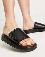 NA-KD Shoes Slipper mit Klettverschluss - Black