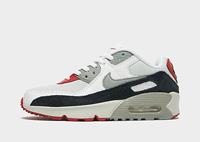 Nike Air Max 90 Leather Kinder, Photon Dust/Varsity Red/White/Particle Grey