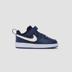 Nike court borough low 2 sneakers zwart/blauw baby kinderen