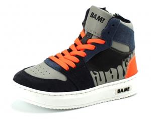Stoute-schoenen.nl BAM!Shoes B1665 hoge sneaker Blauw BAM01