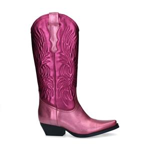 Sacha Roze metallic cowboylaarzen  - roze
