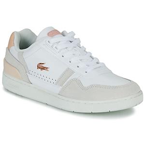 Lacoste Damen-Sneakers Lacoste T-CLIP aus Synthetik - White & Light Pink 