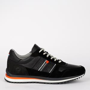Quick-Q1905 2e item -50% | Heren Sneaker Heerlen | Zwart/Oranje