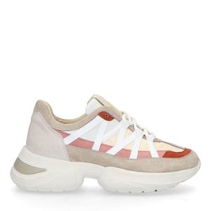Sacha Graue Dad-Sneaker mit rosafarbenen Details