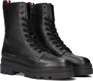 Tommy Hilfiger Zwarte  Veterboots Monochromatic Lace Up Boot