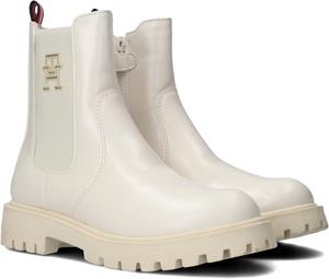 Tommy Hilfiger Ecru Chelsea Boots