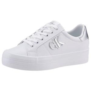calvinkleinjeans Sneakers Calvin Klein Jeans - Vulc Flatform Laceup Low YW0YW00763 White/Silver 0LB