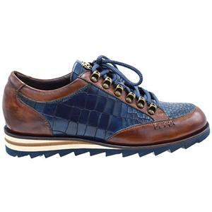 Harris 2739 veterschoen bruin/blauw croco