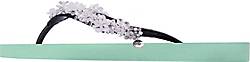 Uzurii , Slippers Precious Bloom White in mint, Sandalen für Damen