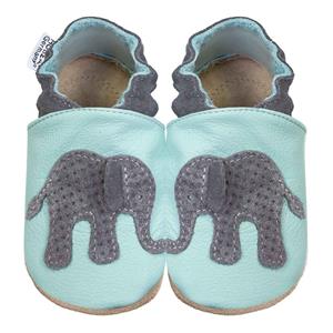 HOBEA-Germany Kinderschuhe Elefant hellblau 16/17 (0 - 6 Monate) Krabbelsohle