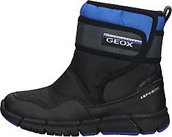 Geox , Stiefelette in schwarz/blau, Stiefel für Jungen