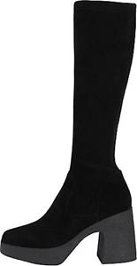 Ekonika , Stretch-Stiefel  Premium Mit Prägnantem Blockabsatz in schwarz, Stiefel für Damen