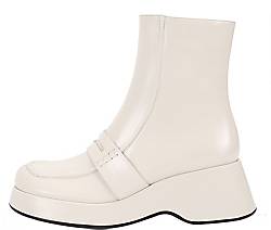 Ekonika , Stiefeletten Im Trendigen Loafer-Stil in weiß, Stiefel für Damen