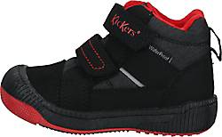 Kickers , Stiefelette in schwarz/rot, Stiefel für Jungen