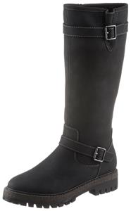 s.Oliver, Vegan Stiefelette in schwarz, Stiefeletten für Damen