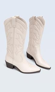 Stradivarius Absatzstiefel Im Cowboylook Natur 35