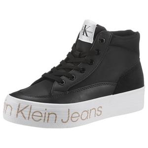 Calvin Klein Jeans Sneaker "VULC FLATF MID WRAP AROUND LOGO", mit auffälligem CK-Schriftzug an der Laufsohle