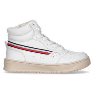 Tommy Hilfiger Sneaker "STRIPES HIGH TOP LACE-UP SNEAKER WHITE", mit Streifen in Tommy Farben