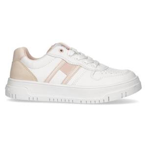 Tommy Hilfiger Sneaker "FLAG LOW CUT LACE-UP SNEAKER WHITE/PINK/BEIGE", mit Plateausohle