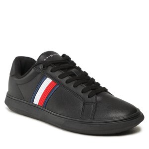 Tommy Hilfiger Sneakers  - Corporate Cup Leather Cup Stripes FM0FM04550 Black BDS