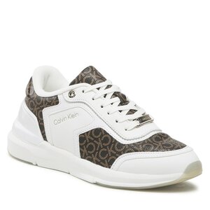 Calvin Klein Sneakers  - Flexi Runner Lace Up HW0HW01216 White/Brown Mono 0K4