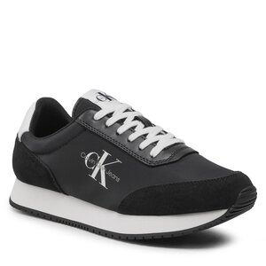 Calvin Klein Jeans Sneakers  - Retro Runner Su/Ny Mono YM0YM00683  Black/White 0GJ