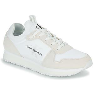 Calvin Klein Jeans Sneakers  - Runner Sock Laceup Ny-Lth YM0YM00553 White/Ivory 0K7