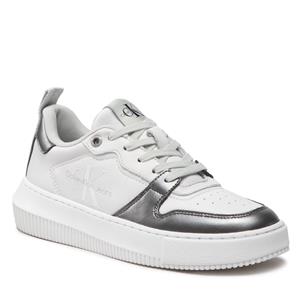 Calvin Klein Jeans Sneakers  - Chunky Cupsole Laceup Metallic YW0YW007830LB White/Silver 0LB