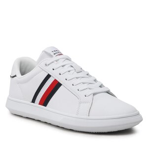 Tommy Hilfiger Sneakers  - Corporate Leather Cup Stripes FM0FM04732 White YBS