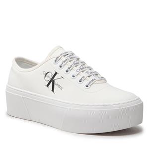 Calvin Klein Jeans Sneakers  - Cupsole Flatform Laceup Low Txt YW0YW00766 Bright White YAF
