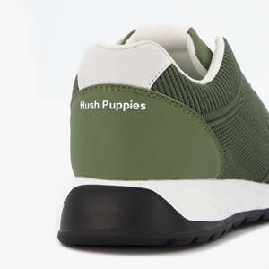 Hush Puppies heren sneakers kaki met witte zool