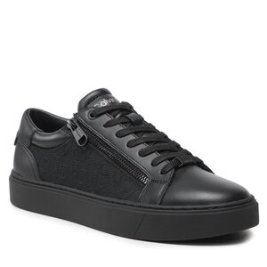 Calvin Klein Sneakers  - Low Top Lace Up W/Zip Mono Jq HM0HM01013 Black Mono Jacquard 0GK