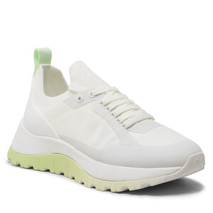 Calvin Klein Sneakers  - Knit Runner Dynamic Lace Up HW0HW01446 White/Spirit Green 0IR
