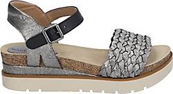 Josef Seibel , Sandale Clea 16, Platin-Kombi in mittelgrau, Sandalen für Damen
