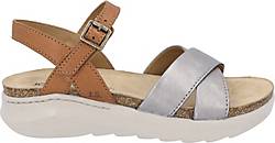 Josef Seibel , Sandale Celine 03, Platin-Kombi in mittelgrau, Sandalen für Damen