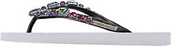 Uzurii , Platte Hausschuhe Copa Cabana Colorful in weiß, Sandalen für Damen